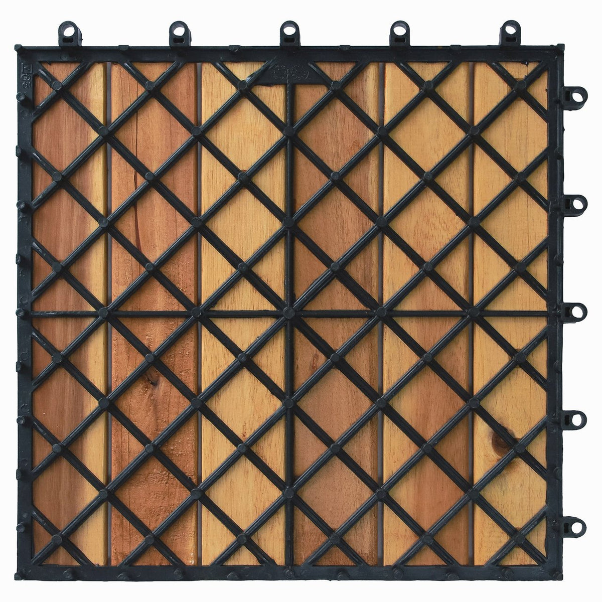 Nordic Wood Modular Wood Tiles 12" x 12", 10-Pack