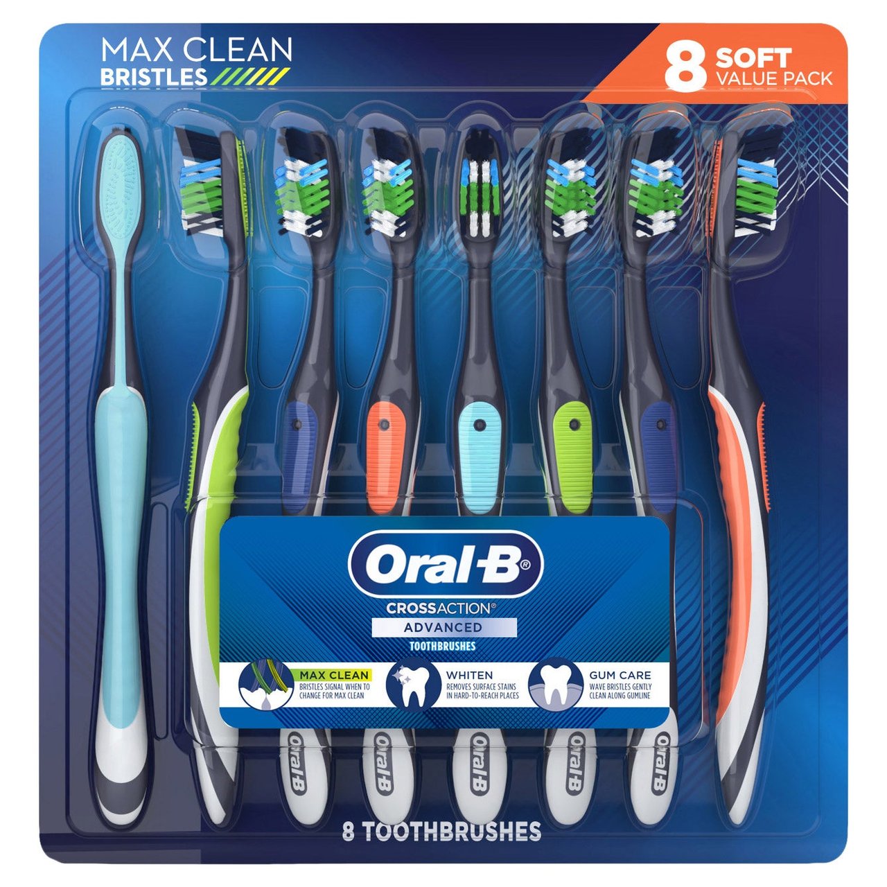 Oral-B CrossAction Advanced Toothbrush, 8-Pack