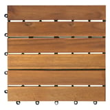 Nordic Wood Modular Wood Tiles 12" x 12", 10-Pack