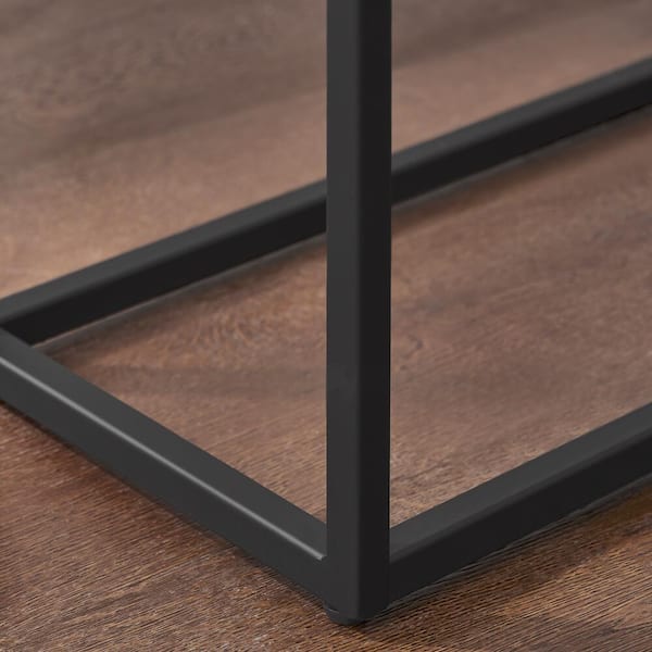 Black Console Table with Black Wood Top