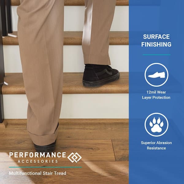 NEW - PERFORMANCE ACCESSORIES Buff Weathered 43.18 mm. T x 48 in. L x 12.2 in. W Stair Tread, Riser & Return Kit (Set of 2) VTDKH-PR008