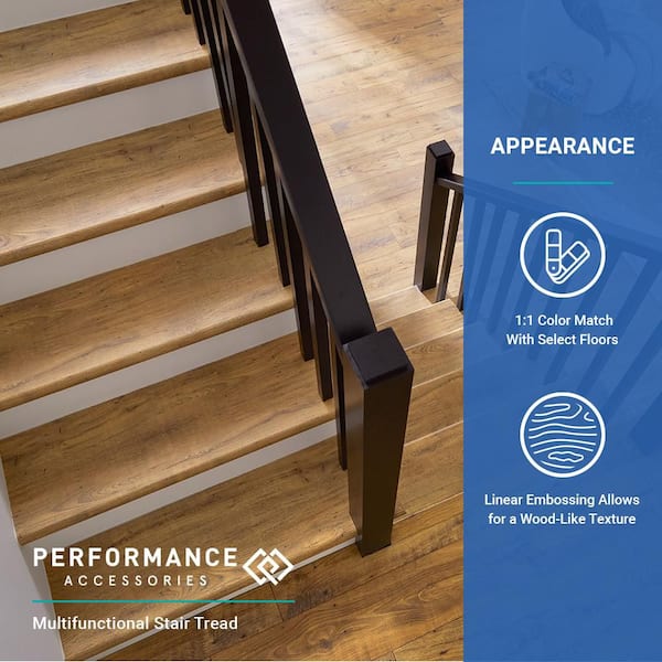 NEW - PERFORMANCE ACCESSORIES Buff Weathered 43.18 mm. T x 48 in. L x 12.2 in. W Stair Tread, Riser & Return Kit (Set of 2) VTDKH-PR008