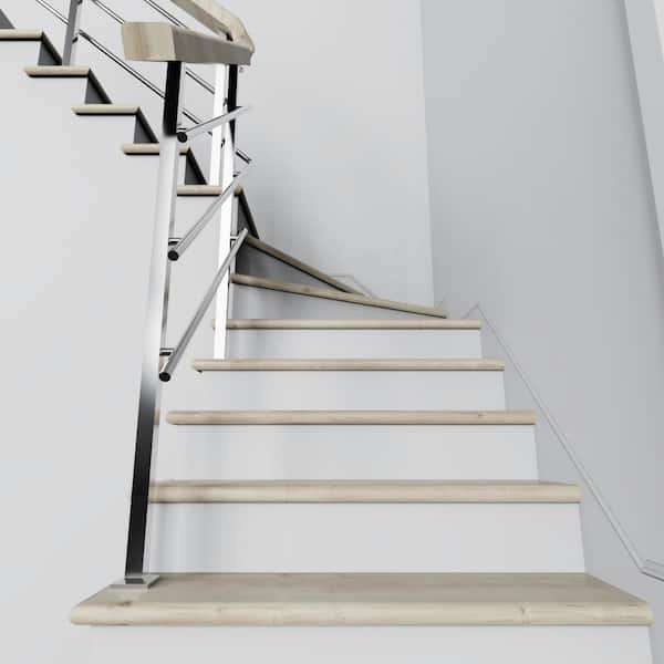 NEW - PERFORMANCE ACCESSORIES Buff Weathered 43.18 mm. T x 48 in. L x 12.2 in. W Stair Tread, Riser & Return Kit (Set of 2) VTDKH-PR008