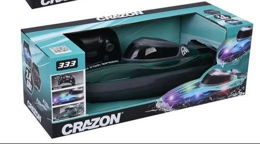 Beginner’s High-Speed RC Racing Boat with LED Lights – Durable & Easy to Pilot