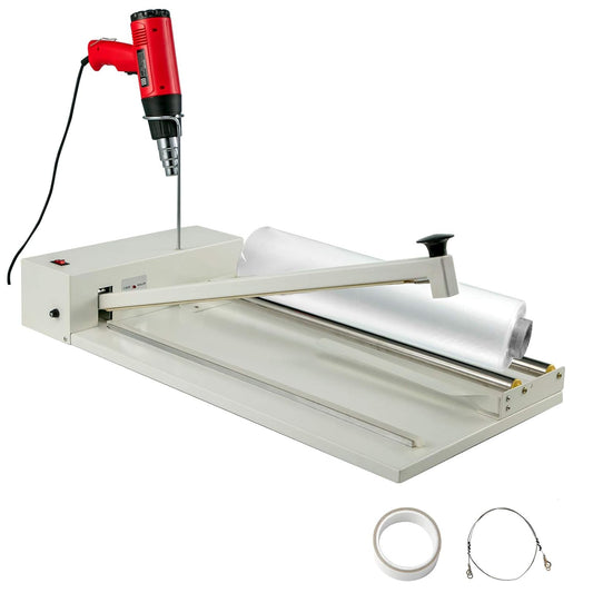 NEW - BestEquip 24" I-Bar Shrink Wrap Machine, 800W Shrink Wrap Sealer with Heat Gun, Shrink Film Shrink Wrap Sealer Compatible with PVC POF Film - Retail $279