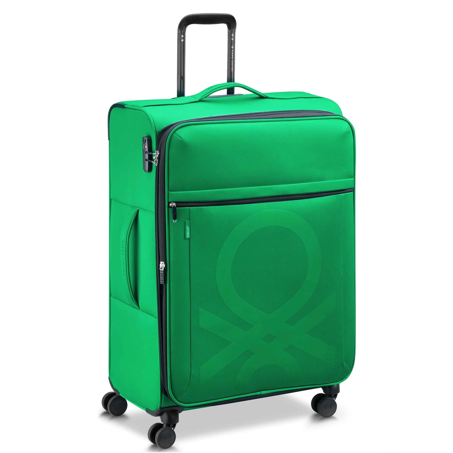 NEW - United Colors of Benetton x DELSEY PARIS: Softside Color Block 3-Piece Luggage Set – Green