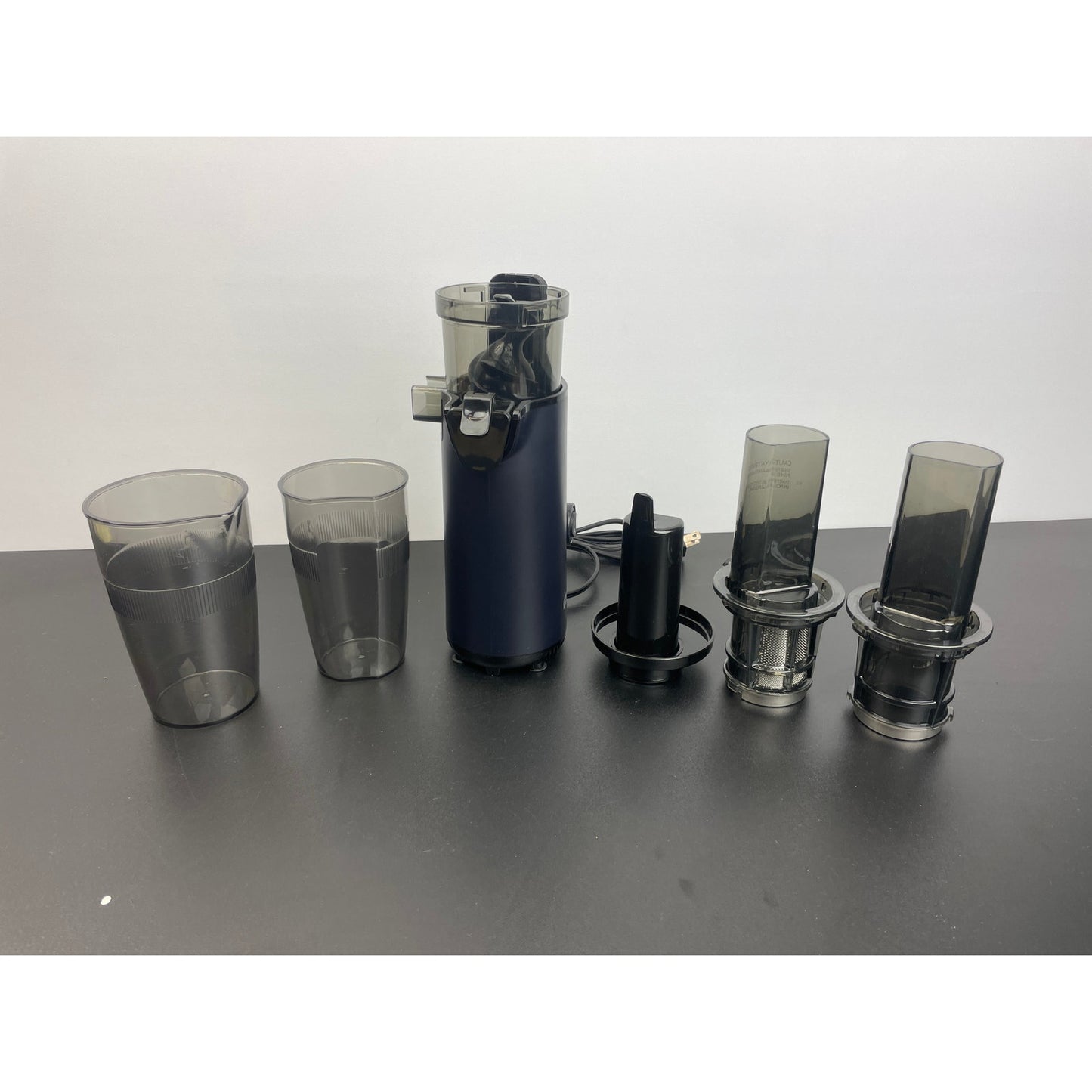 DASH Deluxe Compact Masticating Slow Juicer, Easy to Clean Cold Press Juicer with Brush, Pulp Measuring Cup, Frozen Attachment and Juice Recipe Guide - Black - Retail $77