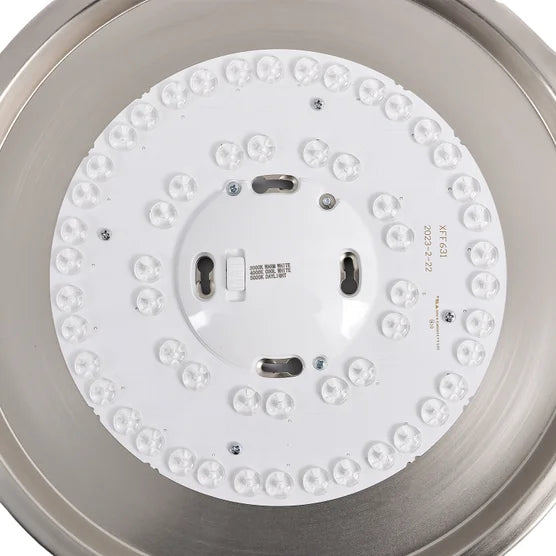 Energetic 14 inch Brushed Nickel Slim LED Flush Mount Light Fixture