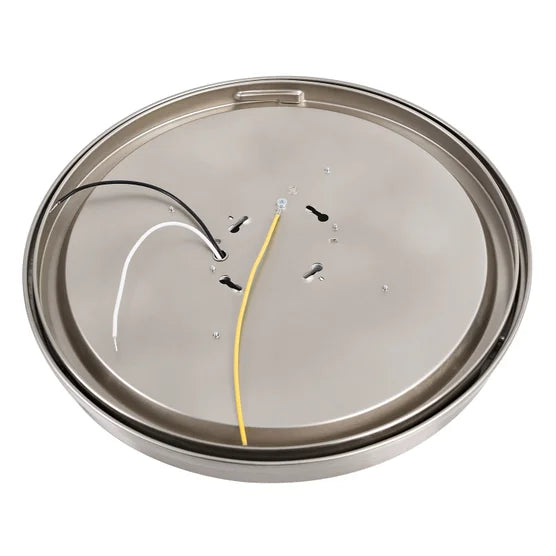 Energetic 14 inch Brushed Nickel Slim LED Flush Mount Light Fixture