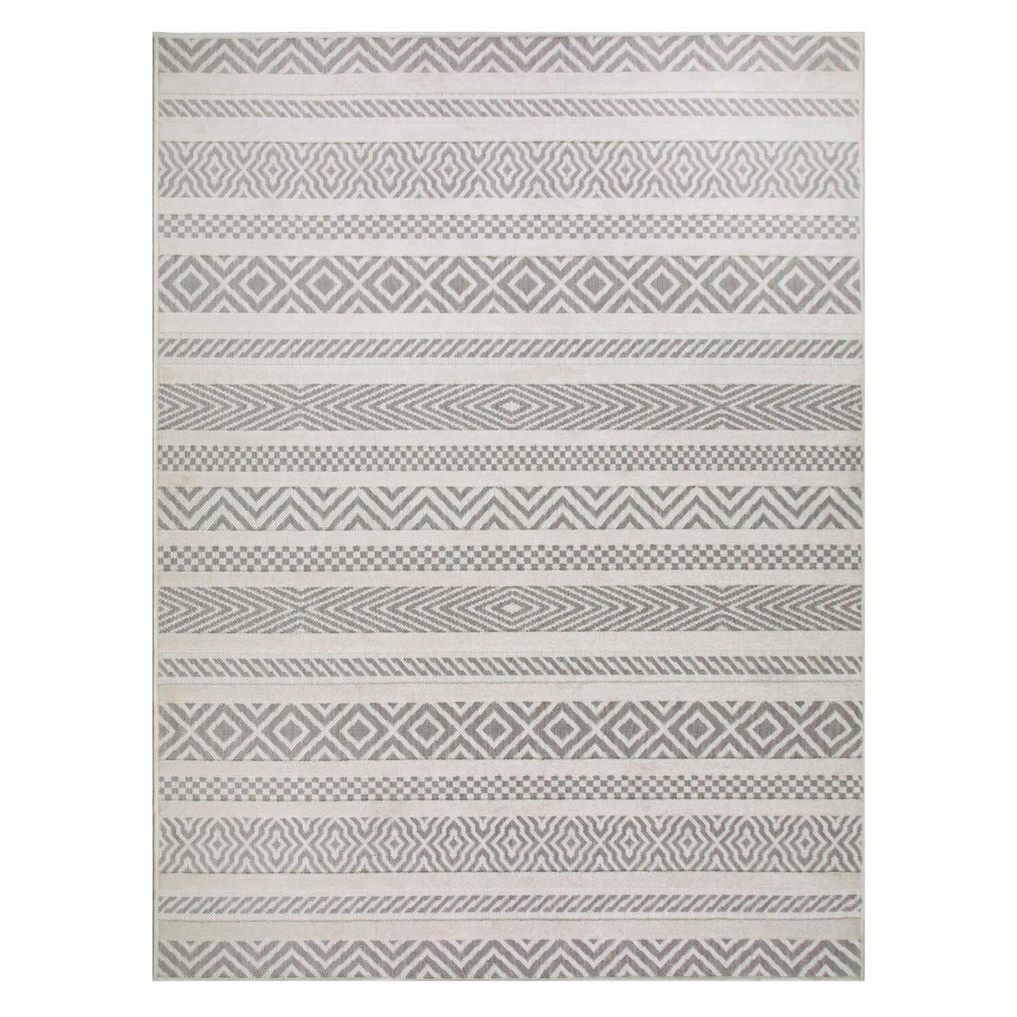 NEW - Leick Home 595777 Everald Multi-Pattern Indoor Outdoor Area Rug Rectangle 3'x5' - Retail $43