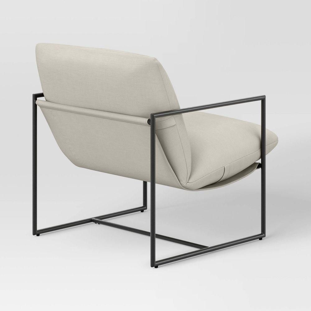 Metal Framed Sling Dorm Chair Off White - Room Essentials