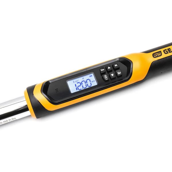 GEARWRENCH 3/8 in. Drive 10-100 ft./lbs. Flex-Head Electronic Torque Wrench with Angle