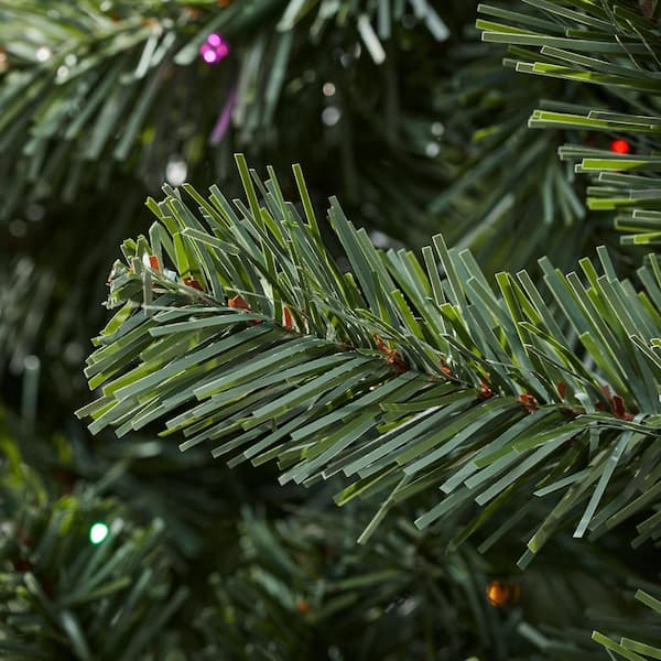 Home Accents Holiday 7.5 ft. Festive Pine LED Pre-Lit Artificial Christmas Tree T10