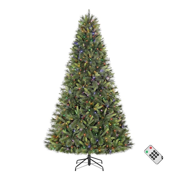 Home Accents Holiday 7.5 ft. Forest Pine LED Pre-Lit Artificial Christmas Tree T16