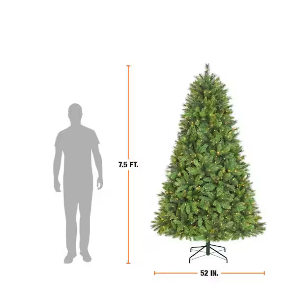 Home Accents Holiday 7.5 ft. Oxford Pine LED Pre-Lit Artificial Christmas Tree T13
