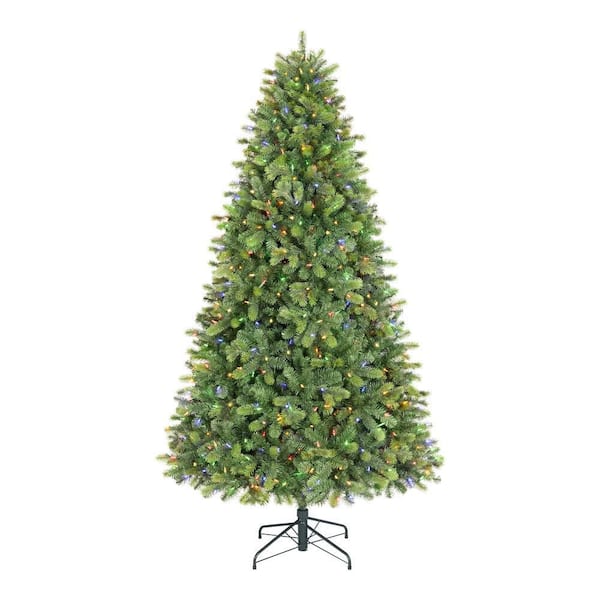 Home Accents Holiday 7.5 ft. Willow Creek Spruce LED Pre-Lit Artificial Christmas Tree T14 25PG90052