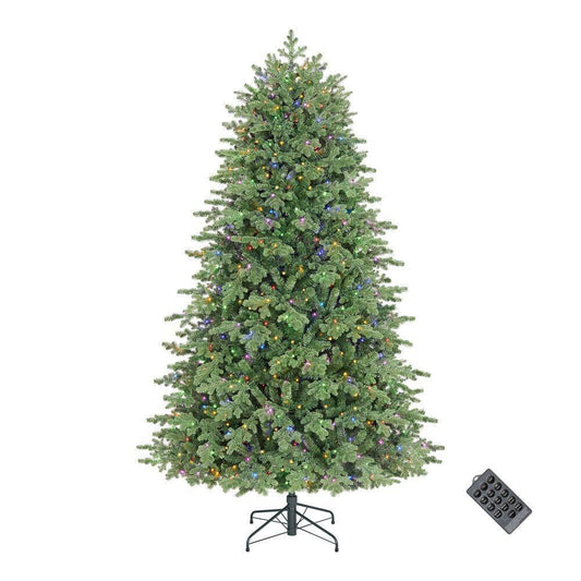 Home Accents Holiday 7.5 ft. Montrose Douglas Fir LED Pre-Lit Artificial Christmas Tree T20