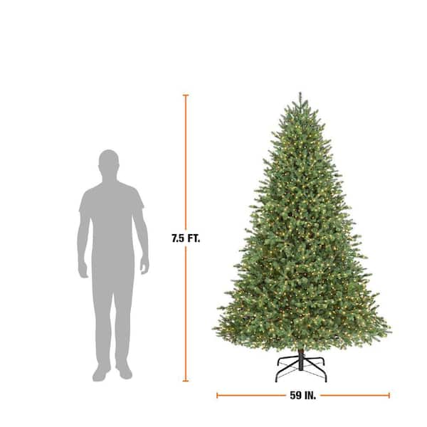Home Decorators Collection 7.5 ft. Elegant Twinkling Grand Fir LED Pre-Lit Artificial Christmas Tree with Timer T32