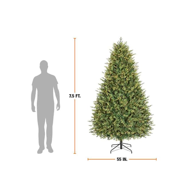 Home Decorators Collection 7.5 ft. Eastcastle Twinkling Balsam Fir LED Pre-Lit Artificial Christmas Tree T34