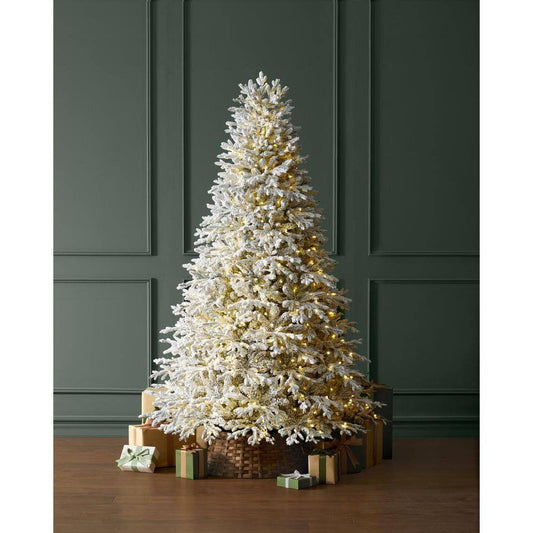 Home Decorators Collection 7.5 ft. Breckenridge Twinkling Adaptive Lighting Downswept Fraser Fir Flocked LED Pre-Lit Christmas Tree T30