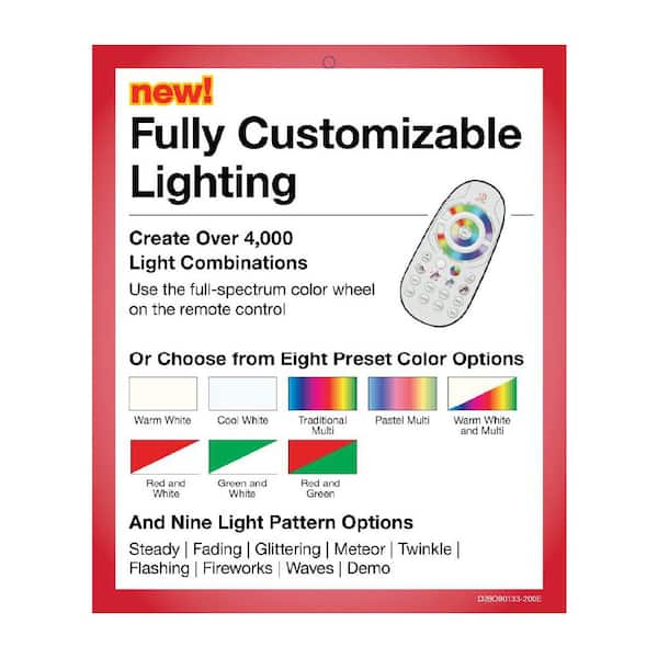 Home Decorators Collection 7.5 ft. Breckenridge Twinkling Adaptive Lighting Downswept Fraser Fir Flocked LED Pre-Lit Christmas Tree T30