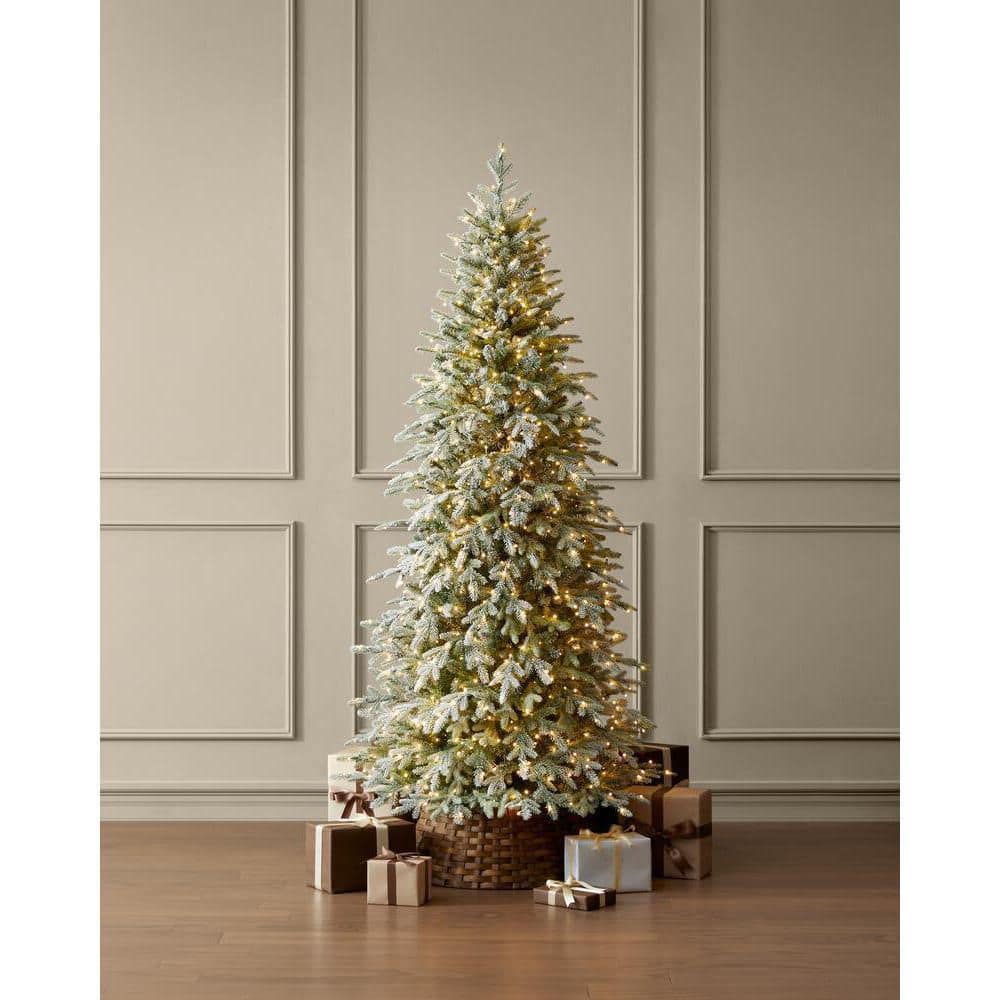Home Decorators Collection 7.5 ft. Grand Duchess Twinkling Balsam Fir Slim Flocked LED Pre-Lit Artificial Christmas Tree T25F
