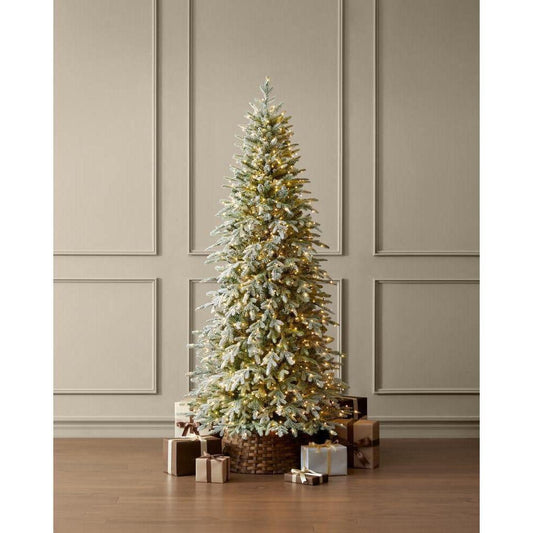 Home Decorators Collection 7.5 ft. Grand Duchess Twinkling Balsam Fir Slim Flocked LED Pre-Lit Artificial Christmas Tree T25F