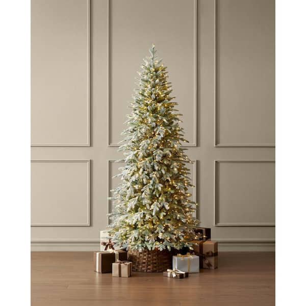 Home Decorators Collection 7.5 ft. Grand Duchess Twinkling Balsam Fir Slim Flocked LED Pre-Lit Artificial Christmas Tree T25F