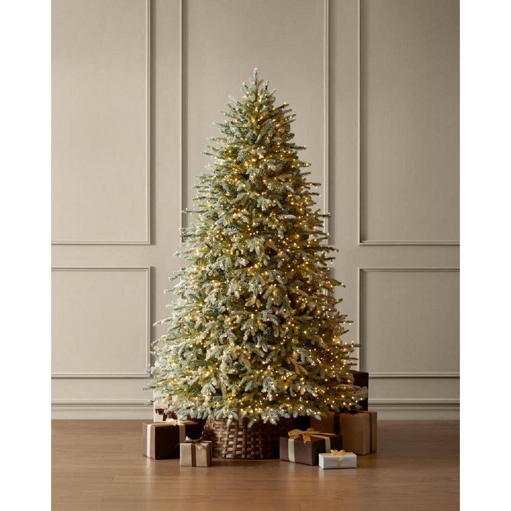 Home Decorators Collection 7.5 ft. Grand Duchess Twinkling Balsam Fir Flocked LED Pre-Lit Artificial Christmas Tree T26 25LE31043