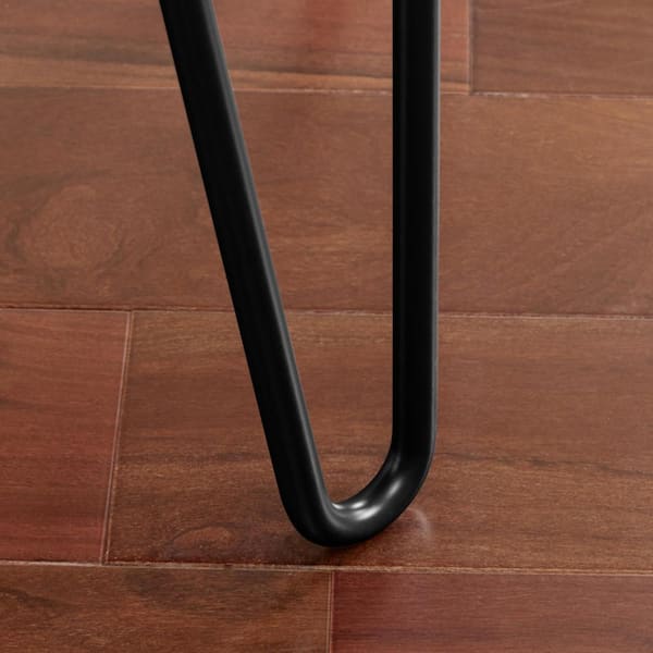 Honey Brown Wood Rectangular Coffee Table with Hairpin Legs (42 in. W x 17.85 in. H)