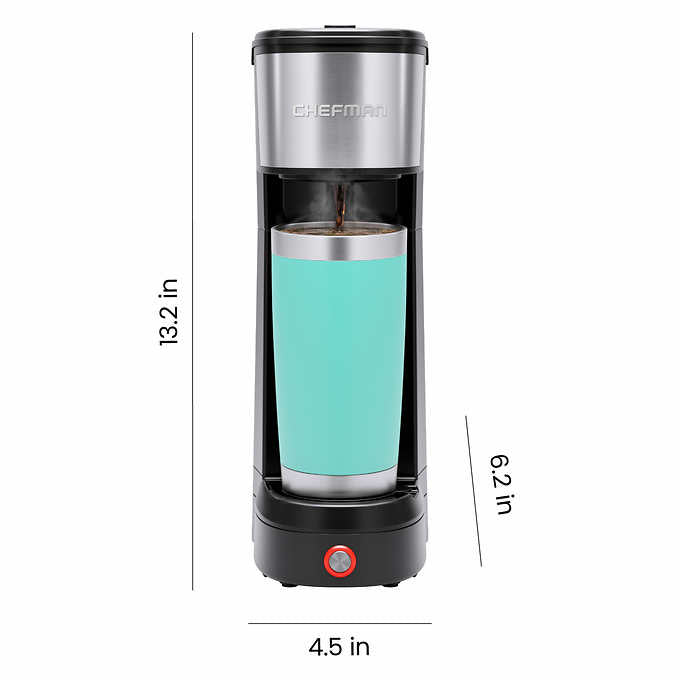 NEW - Chefman InstaCoffee Max K-Cup & Coffee Ground Single-Serve Brewer - Retail $39