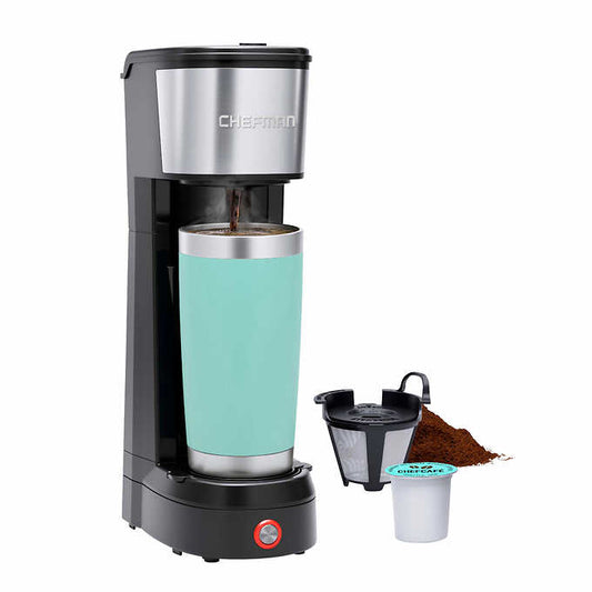 NEW - Chefman InstaCoffee Max K-Cup & Coffee Ground Single-Serve Brewer - Retail $39