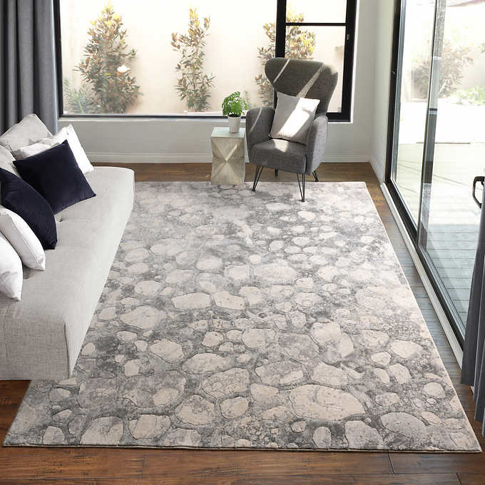 NEW - Costco - Avia Area Rug, Uma Grey 8'8" x 13' - Retail $599