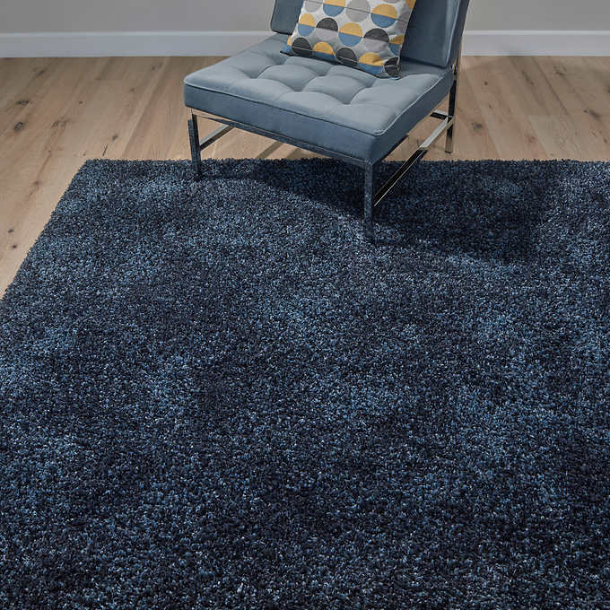 NEW - Costco - Thomasville Marketplace Luxury Shag Rugs Blue 6'6" x 9'6" - Retail $229
