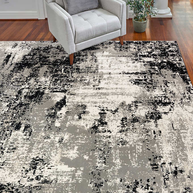 NEW - Costco - Thomasville Timeless Classic Rug Collection, Otello Black 6'6" x 9'6" - Retail $214