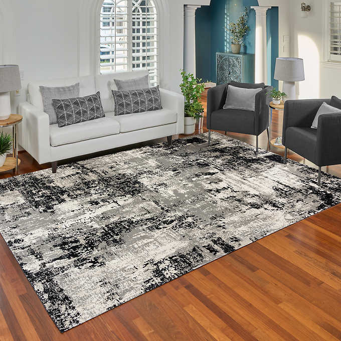 NEW - Costco - Thomasville Timeless Classic Rug Collection, Otello Black 6'6" x 9'6" - Retail $214