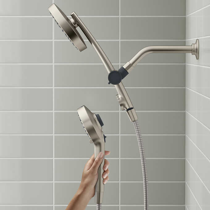 Kohler Prone - Brushed Nickel - 3-in-1 Multifunction Shower Head with PowerSweep