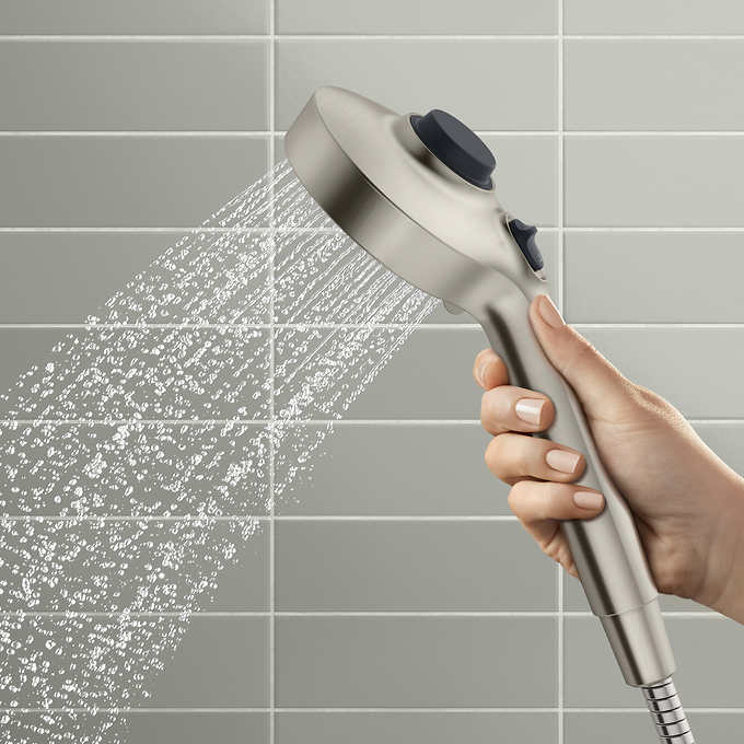 Kohler Prone - Brushed Nickel - 3-in-1 Multifunction Shower Head with PowerSweep
