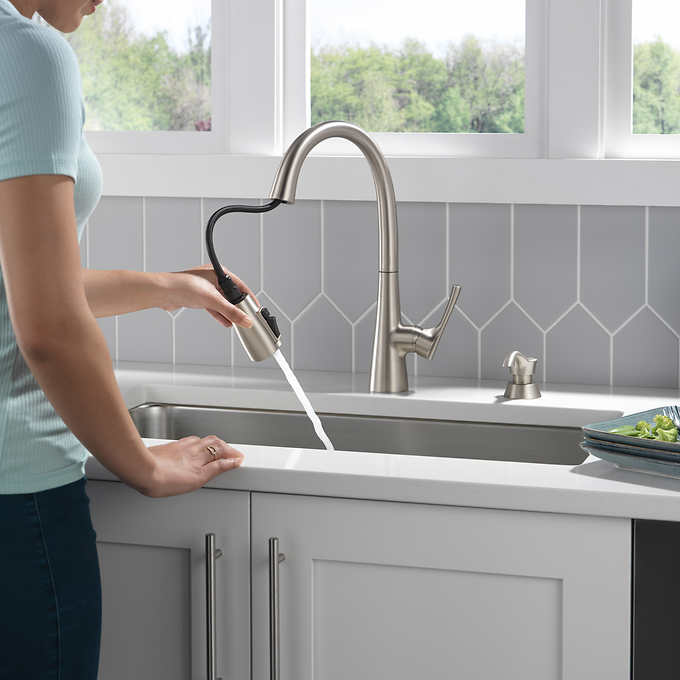 NEW - Delta Auburn Pull Down Kitchen Faucet and Soap Dispenser