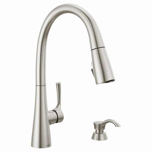 NEW - Delta Auburn Pull Down Kitchen Faucet and Soap Dispenser