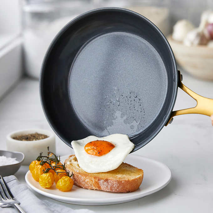 NEW - Costco - GreenPan Jewel 3-piece Ceramic Non-Stick Skillet Set - Retail $64
