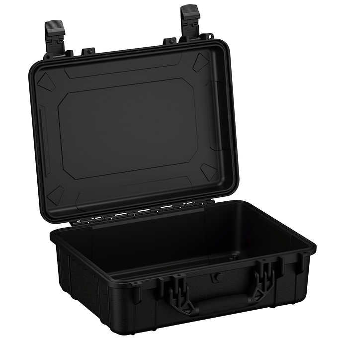NEW - Costco - Condition 1 Waterproof Storage Hard Case, 20" Large, Black - Retail $97