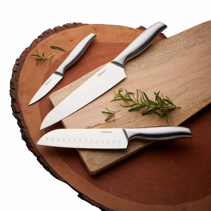 NEW - Skandia 5-piece Stainless Steel Cutlery Set with Blade Guards - Retail $24