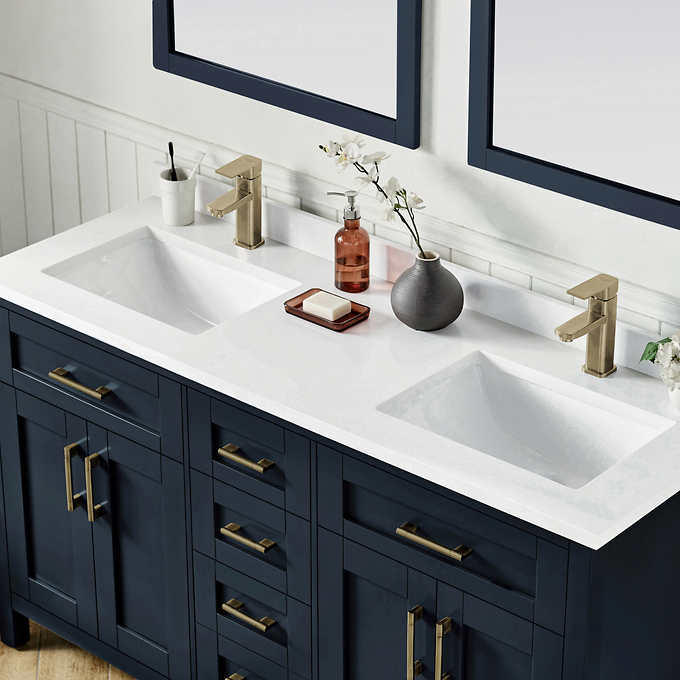 NEW - OVE Decors 60" Lakeview Bath Vanity in Blue - Retail $1529