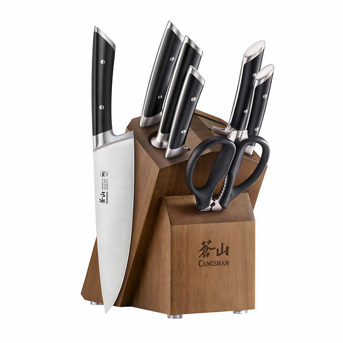 NEW - Cangshan Rainier Series German Steel Forged 8-piece Knife Block Set - Retail $99