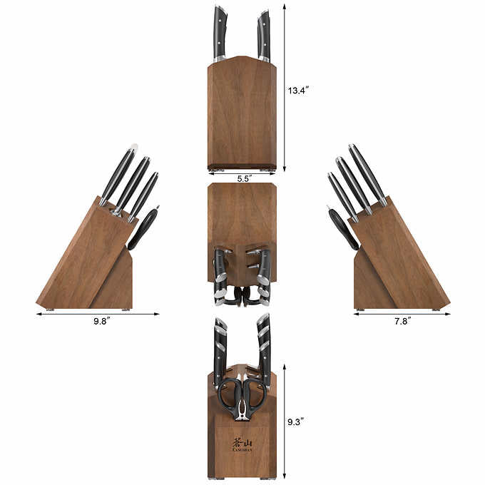 NEW - Cangshan Rainier Series German Steel Forged 8-piece Knife Block Set - Retail $99