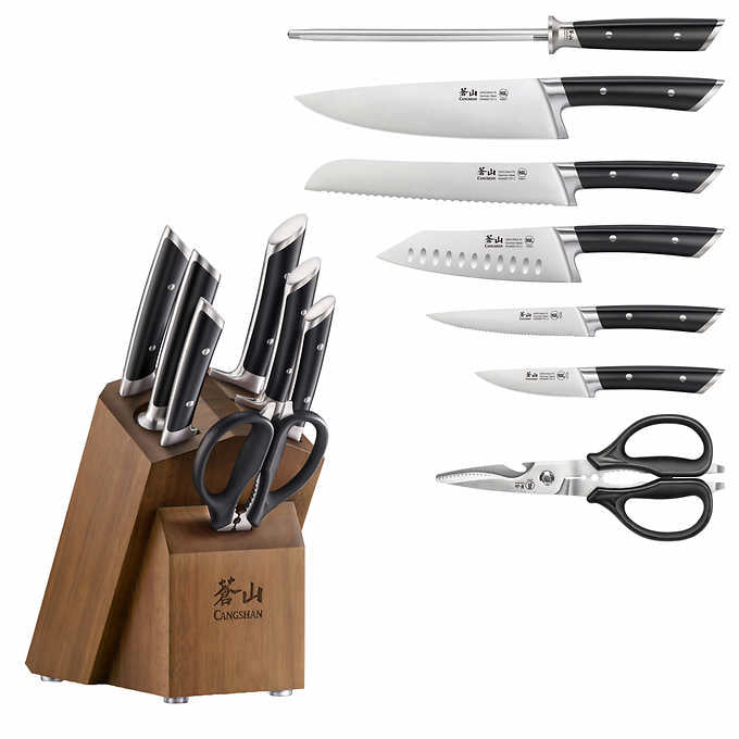 NEW - Cangshan Rainier Series German Steel Forged 8-piece Knife Block Set - Retail $99