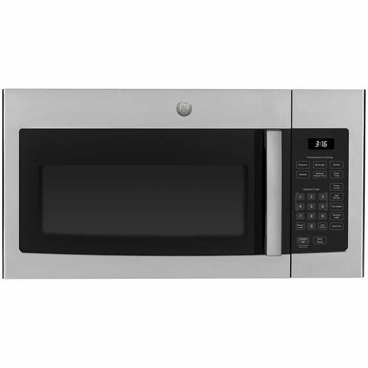 NEW - GE 1.6 cu. ft. Over-the-Range Microwave Oven with Cooktop Lighting and 300-CFM Exhaust Fan JVM3160RFSS - Retail $359