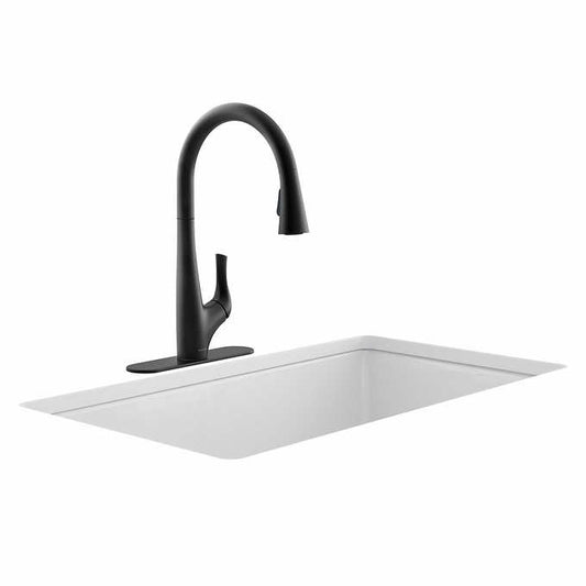 NEW - Kohler Bevin Matte Black - Pull-Down Kitchen Faucet - Retail $179