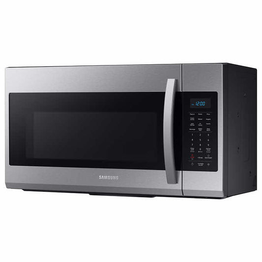 NEW w/ dmg - Samsung 1.9 Cu. Ft. Over-the-Range Microwave with Sensor Cook ME19R7041FS - Retail $340
